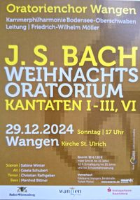 Weihnachtsoratorium 2024 Wangen